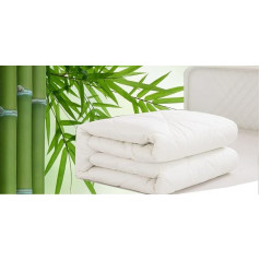 100% Bamboo Fibre Organic Fibre Duvet [D] TC600 13.5 Tog Deluxe, Soft, Organic, Natural, Hypoallergenic, Anti-Allergic, Self-Piping (Double 200 x 200 cm)