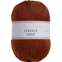 Utopia Crafts Aran Knitting and Crochet Yarn Cherry Wood 400g