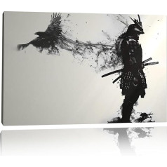 VTRXEG Japanese Samurai Pictures, Black White Samurai Portrait Poster, Samurai Wall Pictures, Decorative Poster, Art Prints, for Living Room, Bedroom, No Frame (40 x 60 cm)