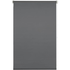 Deco Company Clamping Roller Blind, Opaque, Translucent, Light Protection, Anti-Glare, Roller Blind for Windows, No Drilling, Polyester, Anthracite, 90 x 210 cm
