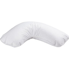 FOSSFLAKES Nordic Sleep - L Shaped Pillow, Side Sleeper Pillow for Neck and Shoulder Pain Relief - Side Sleeper, Pregnancy Pillow (76 x 66 x 35 cm)