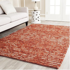 SAFAVIEH Boho Teppich für Wohnzimmer, Esszimmer, Schlafzimmer - Bohemian Collection, Kurzer Flor, Rost und Multi, 122 X 183 cm