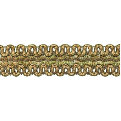 DecoPro Vintage-5 cm Breite Oliven-Grün mit Gold, Weiß und Gimp Braid Verzierung – Olive (Verkauft durch die Yard (1 Yard = 91 cm 010/3ft, 36)