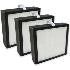 PUREBURG 3-Pack Replacement 3-Layer Filtration HEPA Filter Compatible with Afloia Air Purifier and Dehumidifier 2-in-1 Q10