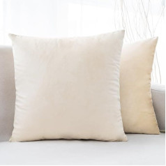 CLVEDU 2 Pack Linen Fabric Throw Pillow Covers Decorative Throw Pillow Covers for Home Bed Couch Sofa Car 18 x 18 Inch