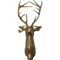 Artificial Deer Head Wall Decoration, Modern Deer Antlers Wall Sculpture, Resin Animal Head Statue, Decorative Ornament with Antlers Wall Ornaments Home Decoration