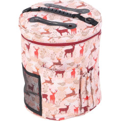 Knitting Storage Bag, Portable Yarn Tote Bag, Knitting Organizer Holder for Yarn, Wool, Needles, Crochet Hooks and Other Knitting Supplies (Large Barrel)
