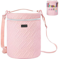 Leudes Yarn Bag, Crochet Bag, Knitting Bag, Water Resistant Yarn Storage Organizer Case for Crochet Hooks, Needles, Knitting Kit for Beginners
