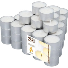 Set of 288 White Tea Lights 20g/8H 46091