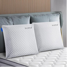 NOFFA Soft Viscoelastic Sleeping Pillow for Side and Back Sleepers, Stomach Sleepers, Memory Foam Decorative Cushion, Large 2 Sofa Cushions