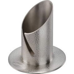 Butzon & Bercker 2-246080 Candlestick Leather Look Nickel-Plated Brass