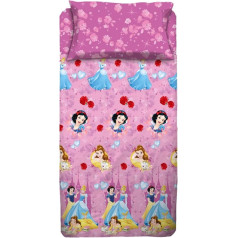 Disney Princess Single Duvet Cover Set, Pink