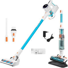 Genius Invictus X7 Facelift Cordless Wet Dry Vacuum Cleaner, HEPA Filter, LED Light, Combination Brush, Battery Vacuum Cleaner, Handheld Vacuum Cleaner, Bagless for Carpet, Pet Hair, up to 60 Minutes,