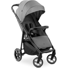 Hauck Shop N Care Grey Lightweight Pushchair (Only 8.5kg) Compact and Easy Fold with Shelf, Cup Holder and Rain Cover