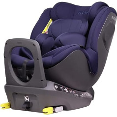 AVOVA Sperber-Fix i-Size Atlantic Blue Rotating Child Seat | Premium Isofix Child Seat Group 0+, 1 | Suitable for Children from Birth from 40 to 105 cm, Approx. 20 kg | Baby Car Seat