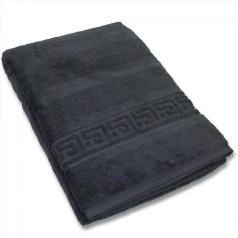 Cawö Noblesse 1001 774 Bath Towel 80 x 160 cm Plain Anthracite 100% Cotton Length x Width Approx. 160 x 80 cm