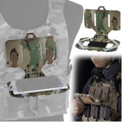 AQ zxdc Tactical Vest Phone Holder, Molle Phone Pouch Multicam Phone Board Plate Carrier Phone Mount, for Vest Molle Plate Utility