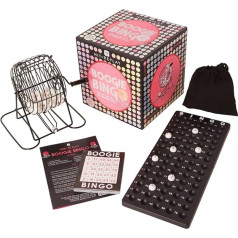 Talking Tables Music Bingo Playset | Host Your Own Games Night | Metal Container Bingo Wheel Machine, Number Balls, Cards and Playlist | For Adults, Kids, Family Fun