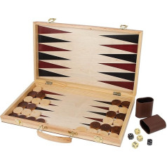Small Foot Schach und Backgammon Koffer aus Holz, Konzentrationsspiele für Groß und Klein, ab 6 Jahren, 2853