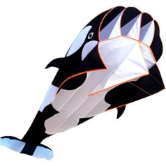 Touch the sky | 3D Kite for Kids and Adults | Easy to Assemble & Fly | Outdoor Games and Activities Toy | Frameless Soft Parafoil Giant Dolphin Whale Kites
