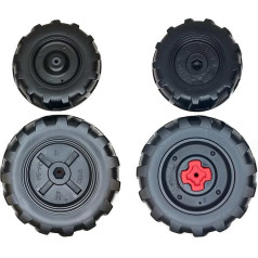 Peg Perego Ground Force/Ground Loader Front and Rear Wheel Set - Black
