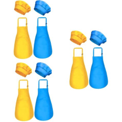 Cabilock 6 Sets of Gouache Painting Clothing Set for Children, Baking Apron for Children, Cooking Apron for Children, Art Smock for Children, Cooking Apron for Toddlers, Children, Painting Apron,
