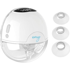 Emy Pump Hands-Free Portable Breast Pump Quiet Electric Breast Pump Includes 4 Breast Cup Sizes LED Screen with 3 Modes and 9 Suction Levels Rechargeable Long Battery Life