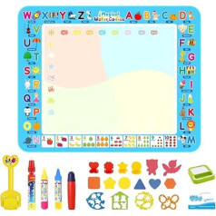 Wasser-Zeichnungs-, Kinder-Mal-Schreib-Doodle-Spielzeugbrett, Wasser-Doodle-Pad-Malmatte, Tragbares Zeichenbrett, Lernspielzeug für Kinder