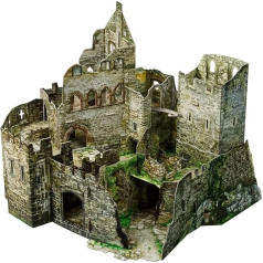 UMBUM Innovative 3-D Puzzle Castle Ruins Medieval Town 3D Cardboard Model Kit for Adults and Kids