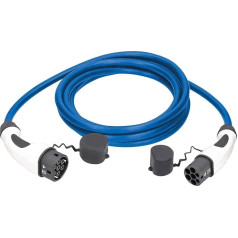 as - Schwabe Charging Cable for Hybrid & Electric Car Mode 3, Type 2 Charging Cable, 3-Phase 22 kW, 10 m, Includes Storage Bag, Operating Temperature Range -30 °C to +50 °C, Blue, 65107