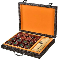 Strategy Board Games for 2 Players, Chinese Chess Game, Rosewood, Xiangqi, Puzzle Games, Travel Games with Gift Box and Leather Chessboard (Size: 5.8 cm/2.3 inches)