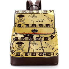 Piratenkarte personalisierte Schultaschen Büchertaschen für Teenager, Mehrfarbig