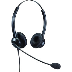 Affordable Double Ear Noise Cancelling Office/Call Centre Headset with HIS Bottom Cable for Avaya IP 1608, 1616, 9601, 9608, 9611, 9611G, 9620, 9620C, 9620L, 9621, 9630, 9640 + many more