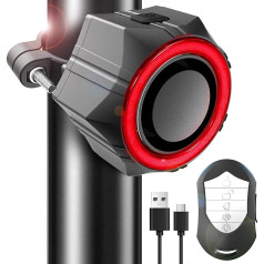 BANGTING 110 dB Loud Bicycle Alarm System with Remote Control, Wireless Motorcycle Alarm, IP65 Waterproof Bicycle Alarm, Alarm System for Bicycle, Motorcycle, E Scooter, Ebike, Bike, Scooter (Black)