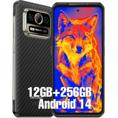 Ulefone Armor 25T Thermal Imaging Camera Outdoor Mobile Phone, 12GB + 256GB/2TB Android 14 Outdoor Smartphone, 6500mAh/33W, 50MP + 64MP Night Vision, 120Hz 6.78 Inch FHD+, Dual SIM 4G/WiFi