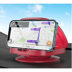 Car Mobile Phone Holder, 360° Rotatable Mobile Phone Holder Car, Dashboard Car Mobile Phone Holder with Adhesive Base, Car Mobile Phone Holder for iPhone 15/14/13/12 Pro Max/XR/, Samsung Galaxy,