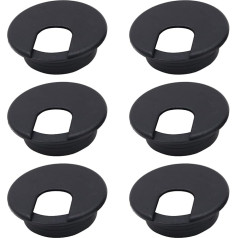 WANGCL Pack of 6 Flexible 2 Inch Desk Grommet for Organising Wires and Cables on Office Appliances for Computer Desks, Shelves and Furniture