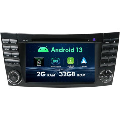 [2G + 32G] Android 12 Car Radio DVD for Mercedes Benz E-Class W211 CLS Class W219 with 7 Inch Radio with GPS Navi/Carplay/BT/Mirror Link/WiFi/USB/FM/Reversing Camera/RDS