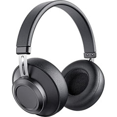 Bluedio BT5 | Bluetooth Over Ear Headphones, 20 Hours Playtime, Soft Memory Foam and Protein Leather Earmuffs, Built-in Microphone, Hands-Free Call, Voice Assistant - Black