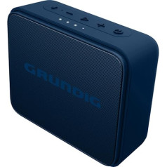 Grundig GBT Jam Earth Bluetooth Speaker Made of 100% Recycled Plastic, 3.5 W RMS, up to 30 m Range, 30 Hours Battery Life, Power Bank & Hands-Free Function, Waterproof IPX7, Blue