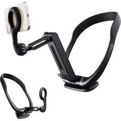 Yarimorol Magnetic Neck Phone Holder, Hands Free Phone Holder, POV/Vlog Holder with Rotating View, Chest Stand for Video Recording for iPhone 15 14 Plus Pro Max Series and All Phones