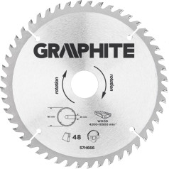 Graphite Zāģa asmens, platzāģis, 185 x 30 mm, 48 zobi