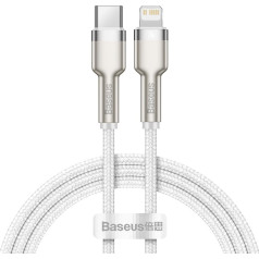 usb-c lightning kabelis cafule pd 1m balts