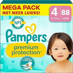 Pampers (Old Version), Mega Pack 88 Nappies Size 4 (9-14 kg)