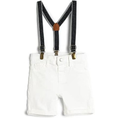 Koton Babyboys Jean with Suspender Cotton Shorts