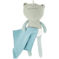 Bieco Frog Cuddly Toy with Comforter | 30 cm | Frog Plush Toy | Baby Cuddly Toy Girls & Boys | Cuddly Toy Baby | Stuffed Animal | Frog Soft Toy Baby | Cute Baby Cuddly Toys