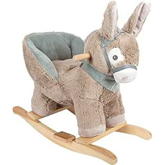 small foot 12210 Donkey Rocking Toy with Seat for Children from 12 Months Plush and Wood and Handles