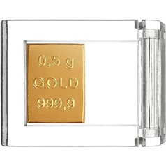 Gold as a gift - gold bar 0.5 g in high-quality capsule - guarantee of authenticity - fine gold 999.9