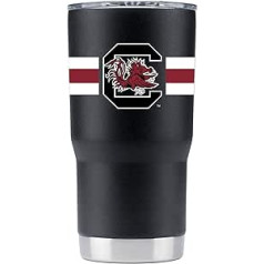 Gametime Sidekicks South Carolina 590 ml schwarzer Becher – offiziell lizenziert, 18/8 Edelstahl, doppelwandig, vakuumisoliert, UV-LED-gedruckte Logos, schweißfrei, bleibt heiß/kalt – 360 Grad Wrap