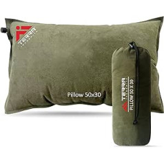 Terra Incognita Selbstaufblasendes Camping-Kissen – perfekt für Rucksackreisen und Reisen – aufblasbares Kissen für Camping – Größe 50,8 x 30,5 cm